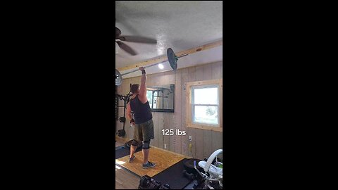 Trying a Single Arm Overhead Barbell Press