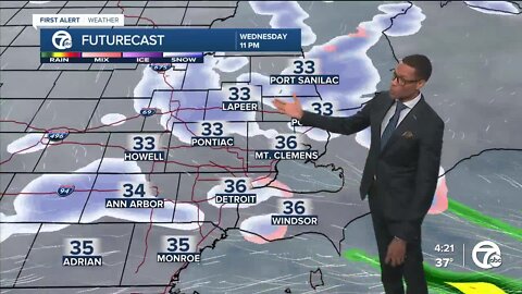 Rain and snow in the forecast Tuesday