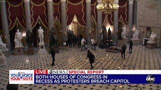 Chaos at the US Capitol as protesters breach the grounds
