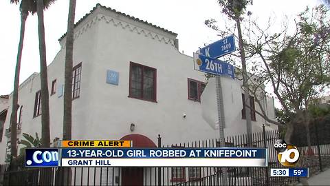 13-year-old robbed at knifepoint