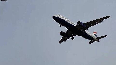 British Airways Airbus A319-131 landing at LHR London Heathrow Airport UK. Great Plane Spotting