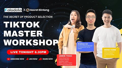 TIKTOK MASTER WORKSHOP - THE SECRET OF PRODUCT SELECTION