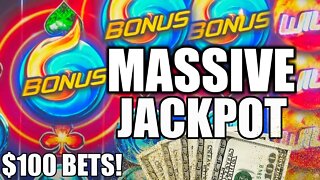 MY 2nd BIGGEST JACKPOT EVER ON WILD FURY SLOT MACHINE! $100 BETS ONLY