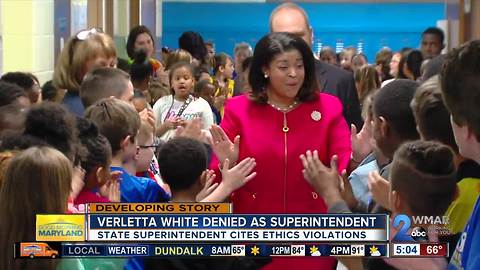 State Superintendent declines Verletta White's appointment as BCPS Superintendent