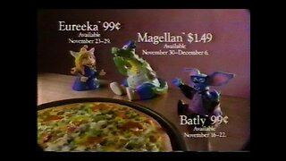 November 1990 - PIzza Hut Offers 'Eureeka's Castle' Puppets