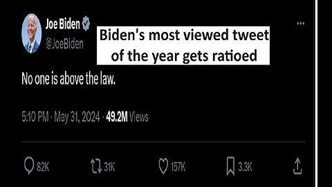 Biden no one is above the law tweet 44.5M views goes viral