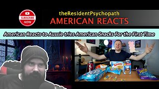 American Reacts to Aussie tries American Snacks For the First Time