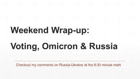 Weekend Wrap-Up: Voting, Omicron & Russia