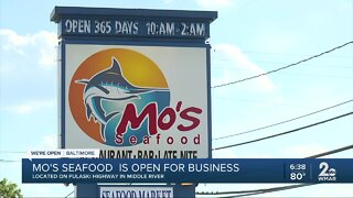 Mo's Seafood is open for business