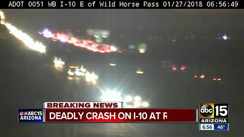 I-10 eastbound closed at Riggs Road due to deadly pedestrian crash