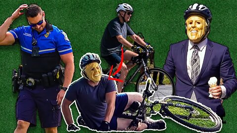 Biden Falls Off Bike Parody