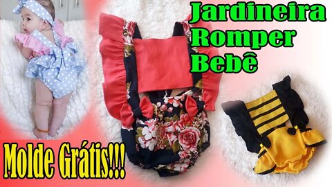 Como Fazer Jardineira Romper Para Bebê Molde Grátis!