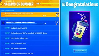 How To Unlock The "SMOOTHIE" Back Bling For *FREE* In Fortnite!