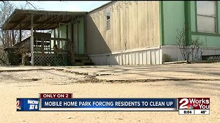 Mobile home park forcing residents to clean up