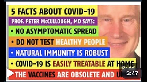 5 scientific truths about COVID noted by Prof. Peter McCullough, MD