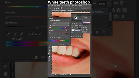 Realistic way to whiten teeth in photoshop Best way to whiten teeth in photoshop #shorts #shorts