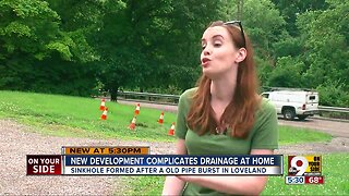 Sinkhole perturbs Loveland homeowner
