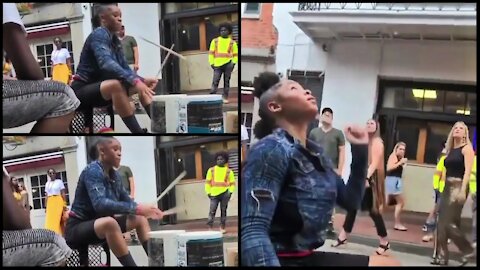 Street Female Drummer Recreates DrumLine