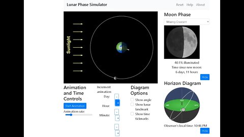 Beethoven Moonlight Sonata Meditation Music Sleep/Relax to Lunar Phase Simulation