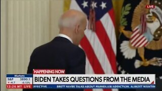 WATCH: Biden Wanders Away from Podium During Press Conference