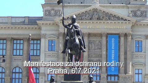 Manifestace za ochranu rodiny Praha, 6.7.2021