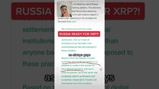 Is Russia ready for XRP CBDC adoption !?