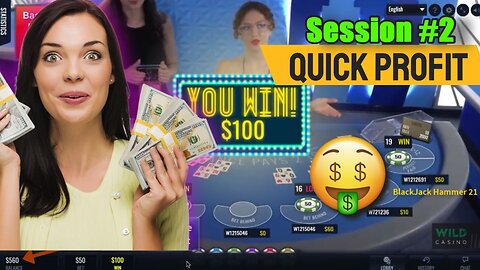 Blackjack Online Session #2: Quick profit and Increased My Bankroll