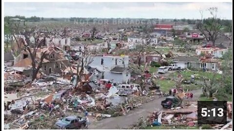 5-21-2024 Greenfield, IA Horrific tornado damage rips town in half- drone.mp4