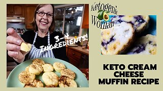 Easy Keto Cream Cheese Muffins Recipe (2 kinds Cinnamon and Blueberry)