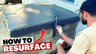 How to Resurface Concrete Steps (Newcrete Concrete Resurfacer Application on Front Porch Steps)