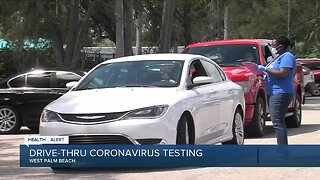 Drive-through coronavirus testing underway near West Palm Beach