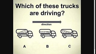這些卡車中哪一輛正在移動？