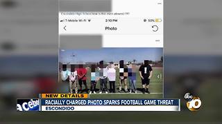 racially charged photo sparks football game threat