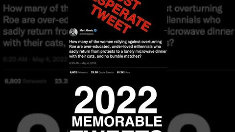 Memorable Tweets 2022 - Gaetz, Bette Midler, Elon Musk, Lauren Boebert