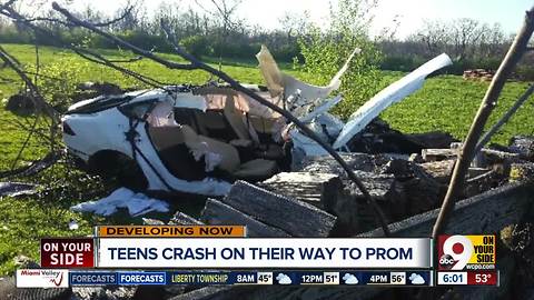 Monroe High School teens' ride to prom ends in crash, hospitalizations
