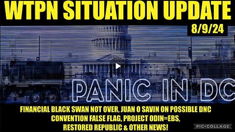 WTPN SITUATION UPDATE 8/9/24 FINANCIAL BLACK SWAN, DNC FF, ODIN=EBS, VT INTEL