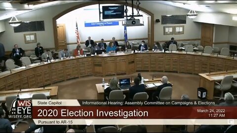 Full Video: WI Assembly Committee on Campaigns & Elections Hearing on 2020 Election Investigation