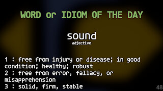 Word Of The Day #048 - Sound