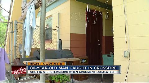 80-year-old man caught in crossfire in St. Pete shooting