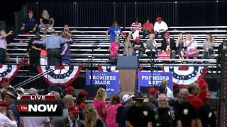 People line up at Fairgrounds for Trump rally