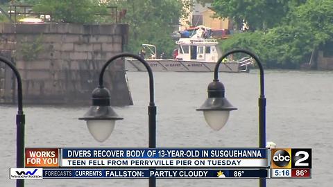 Divers recover 13-year-old from Susquehanna