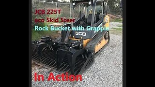 JCB 225T eco Skid Steer ROCK Bucket with GRAPPLE | D.I.Y in 4D