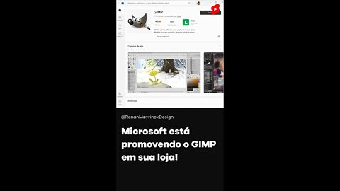Microsoft Store promovendo o GIMP na página inicial!! 🤯 #shorts