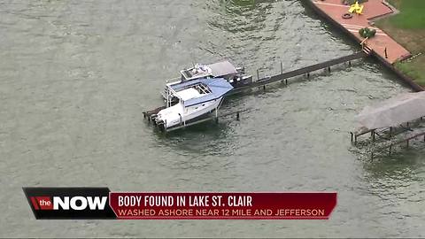 Police investigating unidentified body discovered along shore of Lake Saint Clair