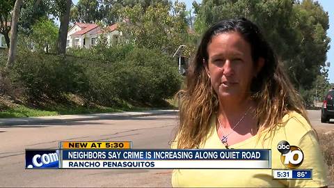 Neighbors say crime increasing along quiet road in Rancho Penasquitos