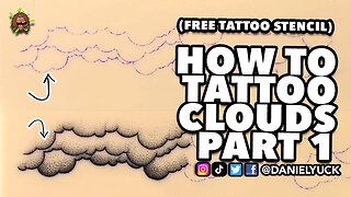 How To Tattoo Clouds PT1 (FREE STENCIL)