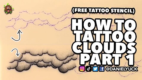 How To Tattoo Clouds PT1 (FREE STENCIL)
