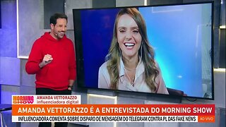 Amanda Vettorazzo comenta sobre mensagem do Telegram contra PL das Fake News