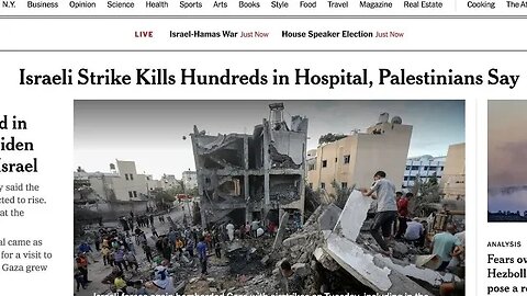 Hamas blows up hospital and blames Israel and the Media lied about it