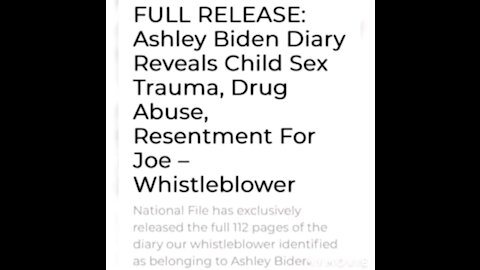 BREAKING: WHISTLEBLOWER Reveals Ashley Biden Diary! Shocking Information About Joe